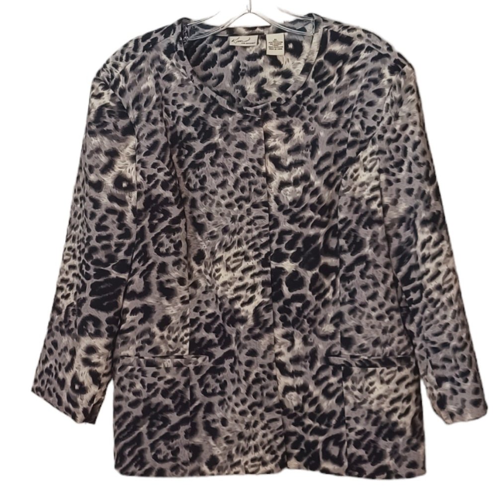 Kim Rogers Gray And Black Jacket Size XL